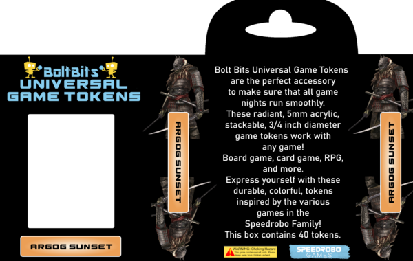 Bolt Bits Universal Game Tokens: Argog Sunset