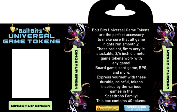 Bolt Bits Universal Game Tokens: Dinosaur Green