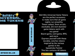 Bolt Bits Universal Game Tokens: Speed Blue