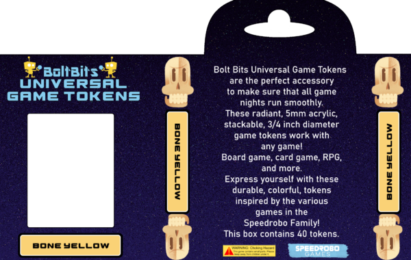 Bolt Bits Universal Game Tokens: Bone Yellow