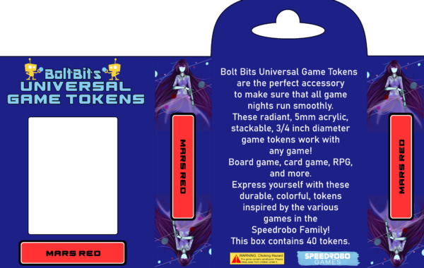 Bolt Bits Universal Game Tokens: Mars Red