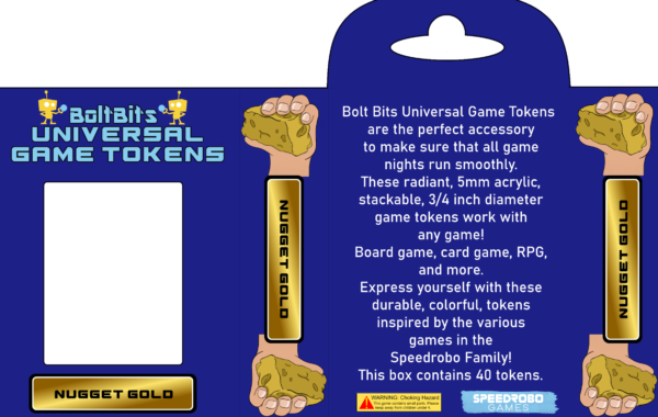 Bolt Bits Universal Game Tokens: Nugget Gold