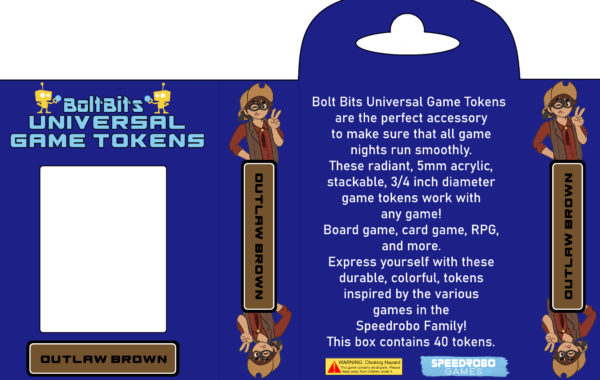 Bolt Bits Universal Game Tokens: Outlaw Brown