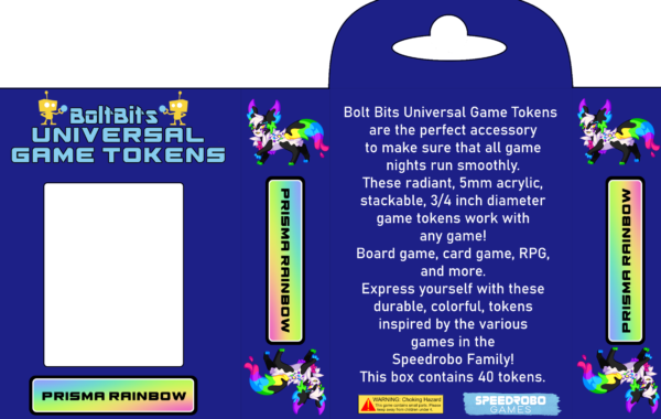 Bolt Bits Universal Game Tokens: Prisma Rainbow