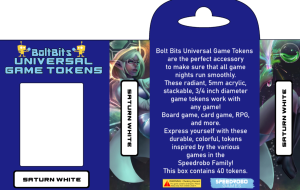 Bolt Bits Universal Game Tokens: Saturn White