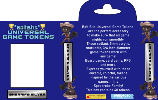 Bolt Bits Universal Game Tokens: Sheriff Silver