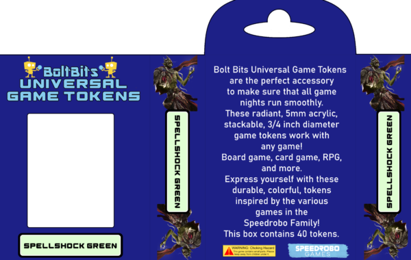 Bolt Bits Universal Game Tokens: Spellshock Green