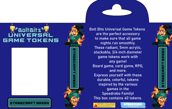 Bolt Bits Universal Game Tokens: Stagecraft Green