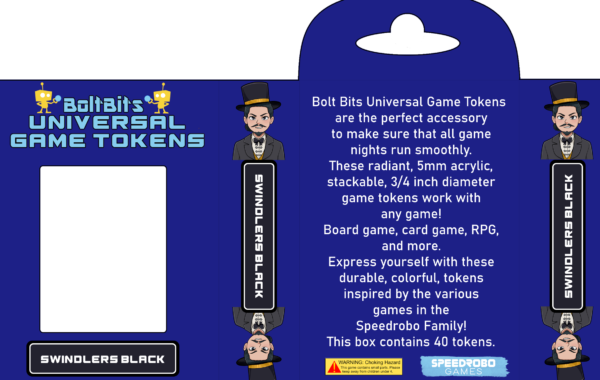 Bolt Bits Universal Game Tokens: Swindler's Black