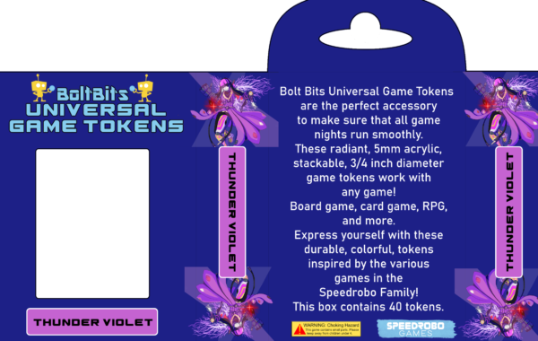 Bolt Bits Universal Game Tokens: Thunder Violet