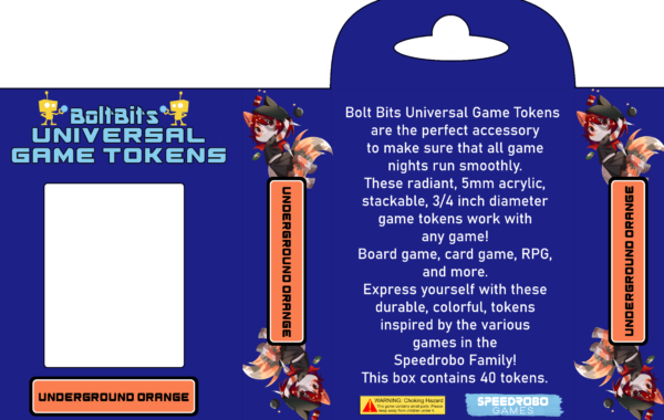 Bolt Bits Universal Game Tokens: Underground Orange