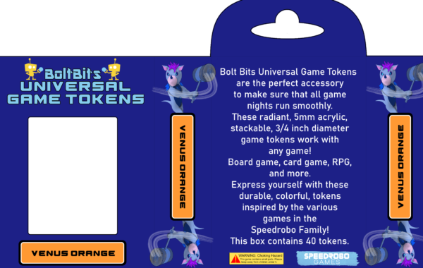 Bolt Bits Universal Game Tokens: Venus Orange