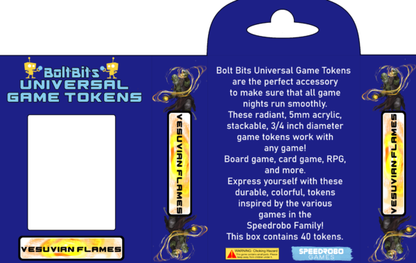 Bolt Bits Universal Game Tokens: Vesuvian Flames