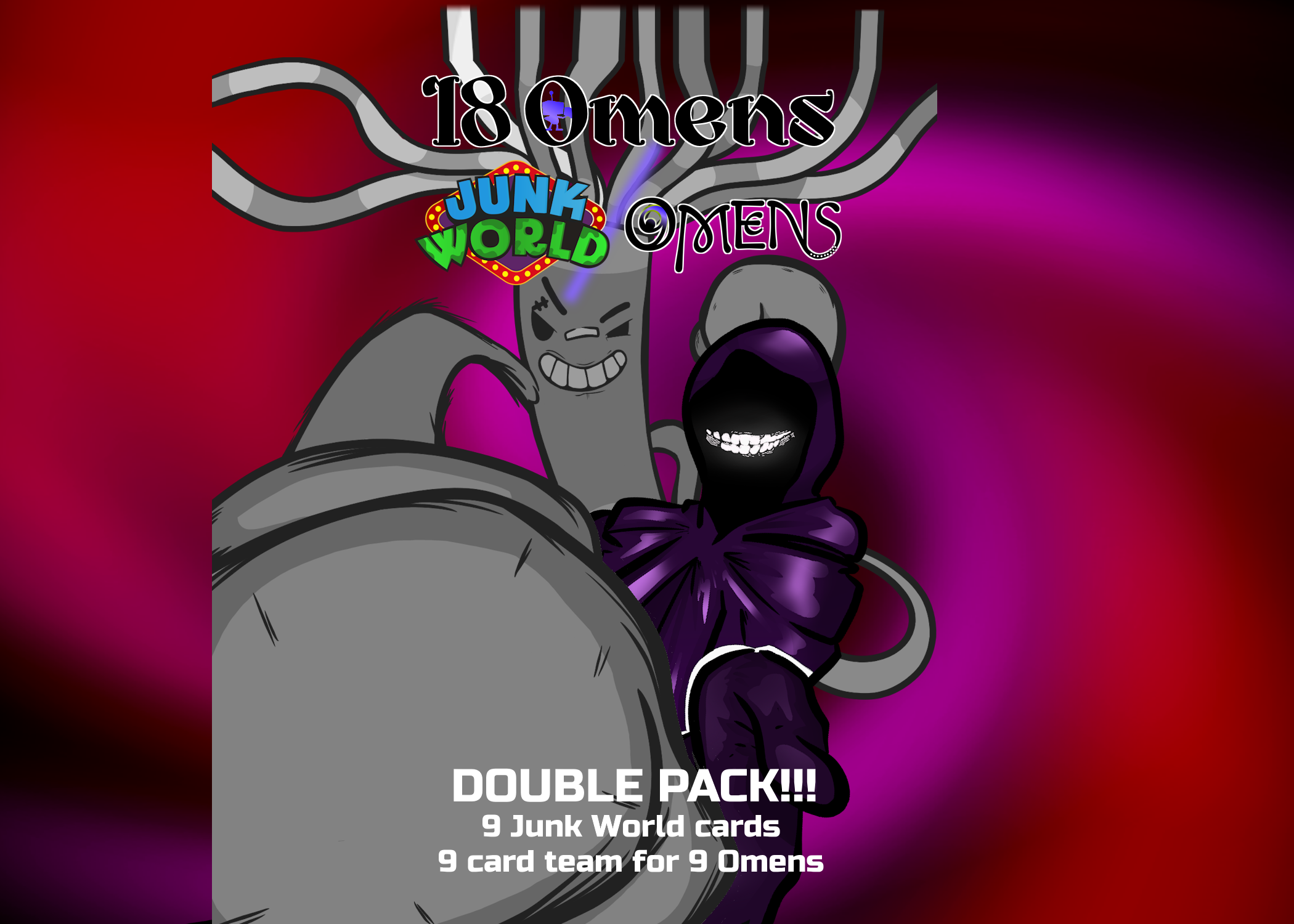 18 Omens: Junk World and 9 Omens double pack expansion