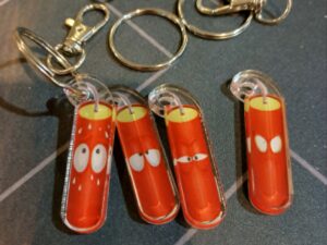 Unstable Explosives Dynamite Character Keychain