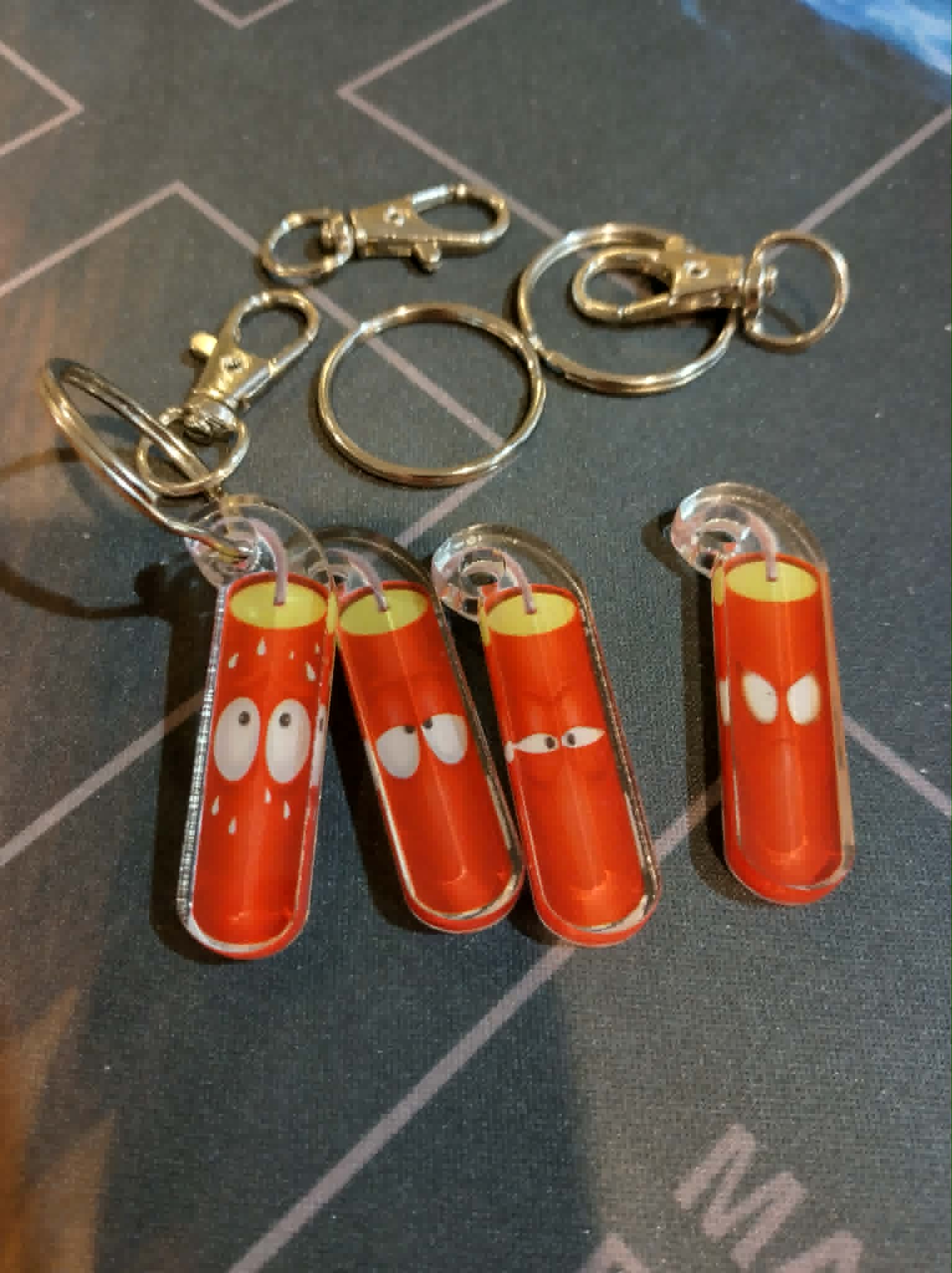 Unstable Explosives Dynamite Character Keychain